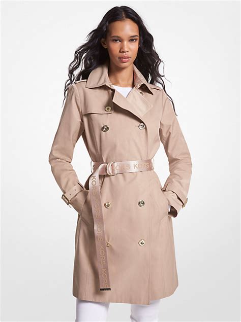 trench femme michael kors|Cotton Blend Trench Coat .